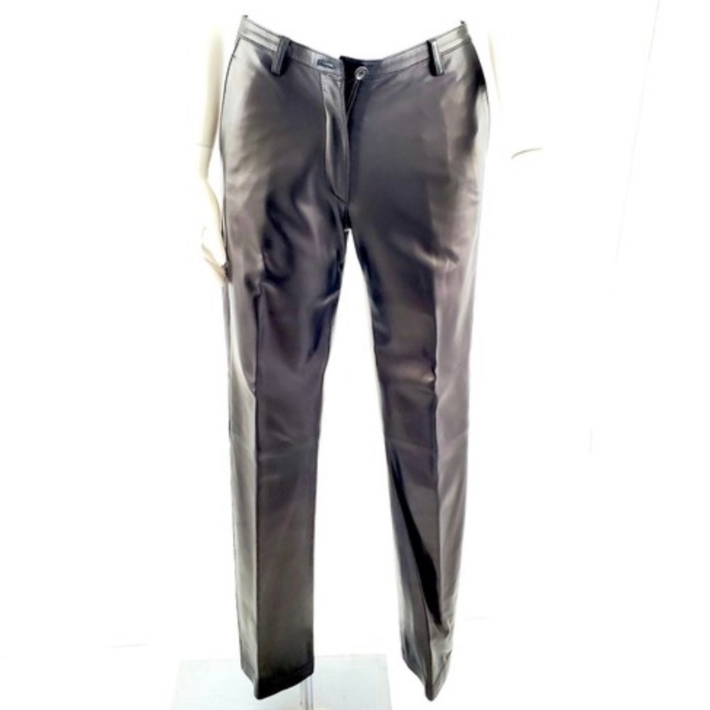 Prada black leather pants